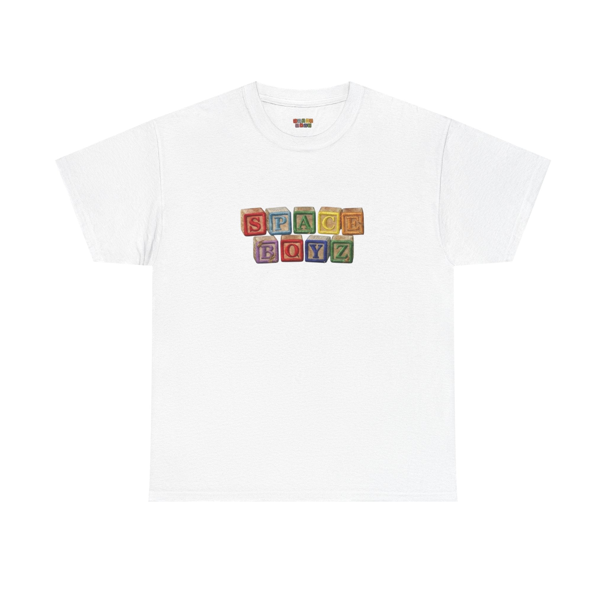 Graphic Tee — 'SPACE BOYZ' Vintage Wooden Block Logo