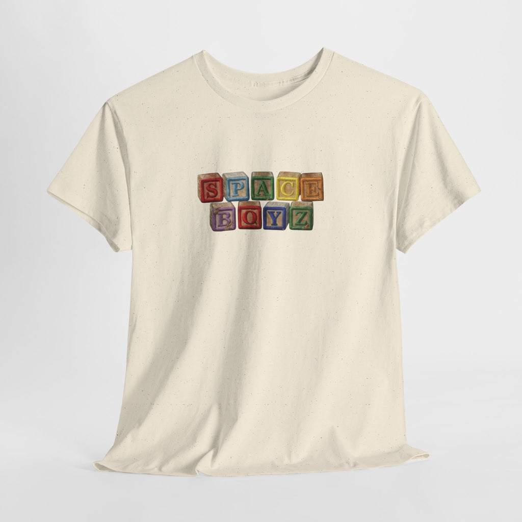 Graphic Tee — 'SPACE BOYZ' Vintage Wooden Block Logo