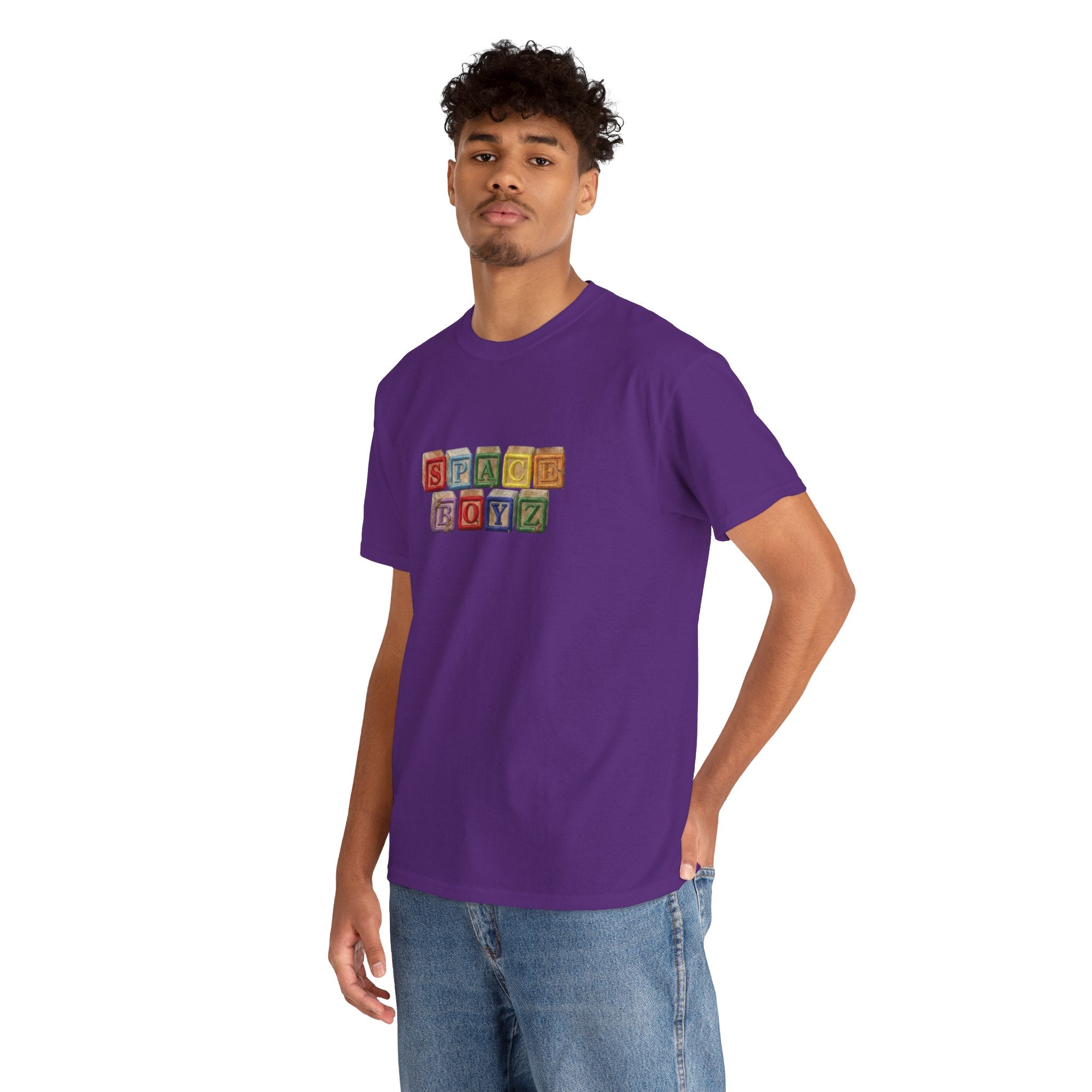 Graphic Tee — 'SPACE BOYZ' Vintage Wooden Block Logo