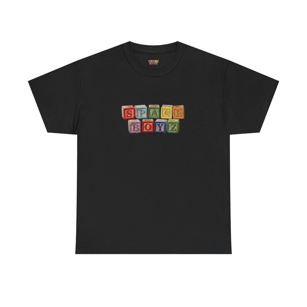 Graphic Tee — 'SPACE BOYZ' Vintage Wooden Block Logo