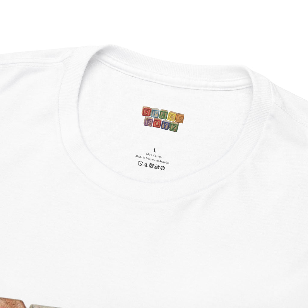 Graphic Tee — 'SPACE BOYZ' Vintage Wooden Block Logo